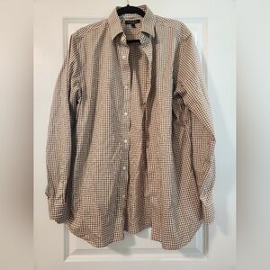 Banana Republic Men's Brown Checkered Shirt